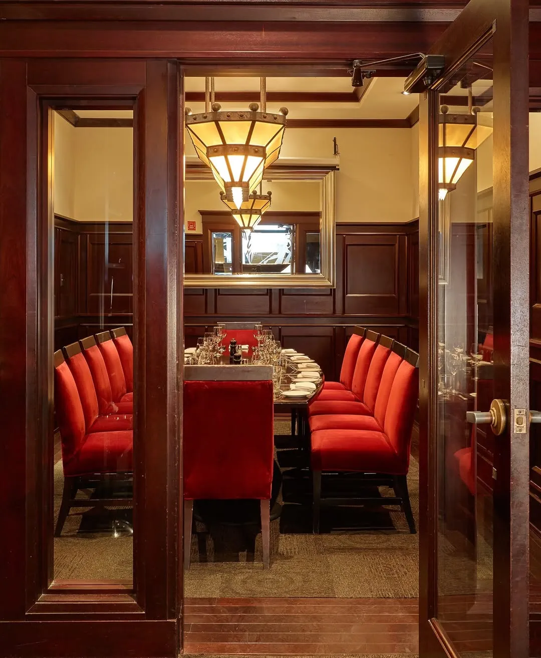 The Boardroom private dining room at Chops Lobster Bar, Boca Raton
