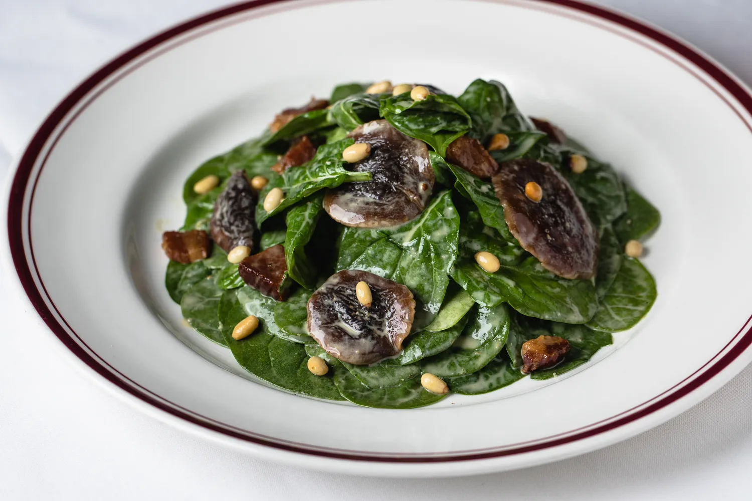 Warm Baby Leaf Spinach Salad at Chops Lobster Bar, Boca Raton
